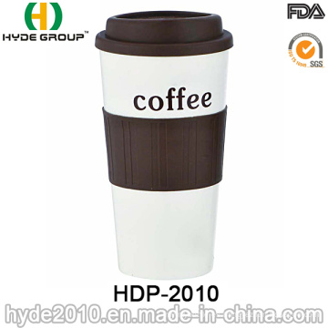 Taza de café plástica aislada de la pared doble 16oz (HDP-2019)